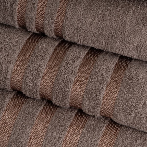 Brūns frotē kokvilnas dvielis 100x150 cm Simple – Casa Selección-image-1
