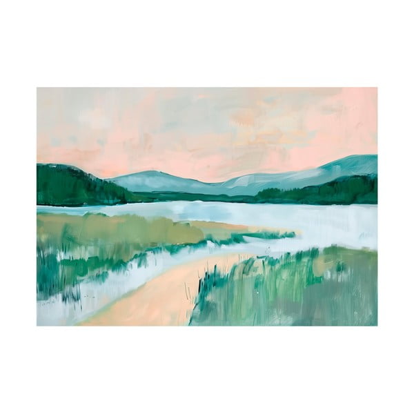 Glezna 70x100 cm Gouache Lake – Styler