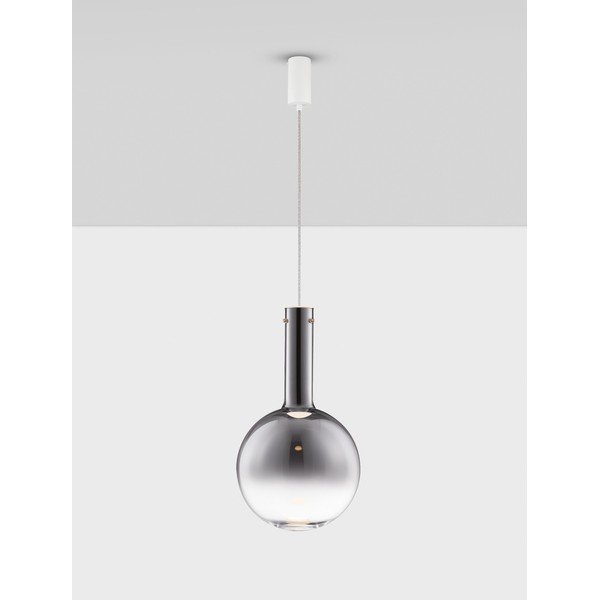 Pelēka stikla LED piekaramā lampa ar regulējamu spilgtumu ø 30 cm Nostos – Nova Luce-image-3