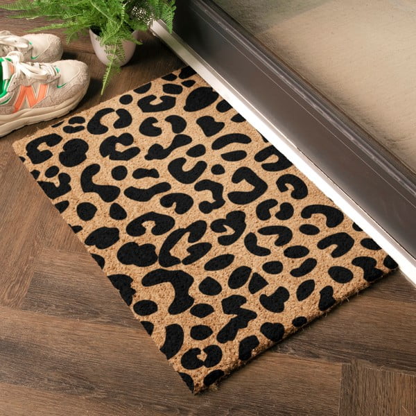 Kokosšķiedras kājslauķis 40x60 cm Leopard – Artsy Doormats-image-1
