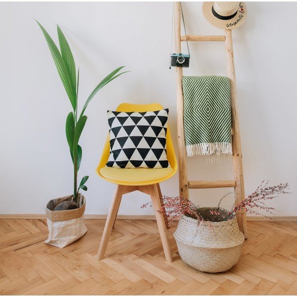 2 dzeltenu krēslu komplekts ar dižskābarža kājām Bonami Essentials Retro-image-1