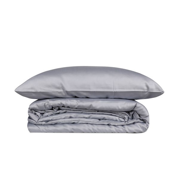 Pelēka divguļamā/īpaši gara gultas veļa no kokvilnas satīna 240x220 cm Elegant – Mijolnir
