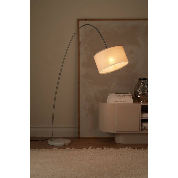 Balta tekstila stāvlampa ar saliekamu konstrukciju (augstums 145 cm) Arc – Ellos Home-image-2