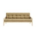 Brūns/bēšs izvelkamais dīvāns 204 cm Grab – Karup Design