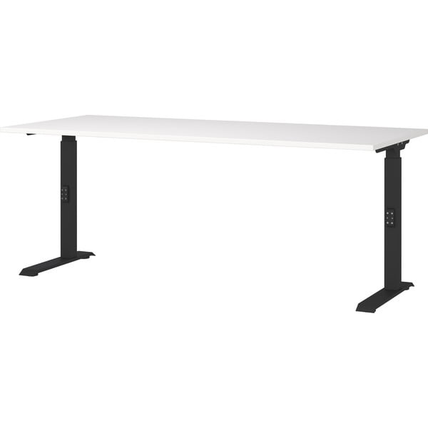 Darba galds ar regulējamu augstumu un baltu galda virsmu 80x180 cm Downey – Germania