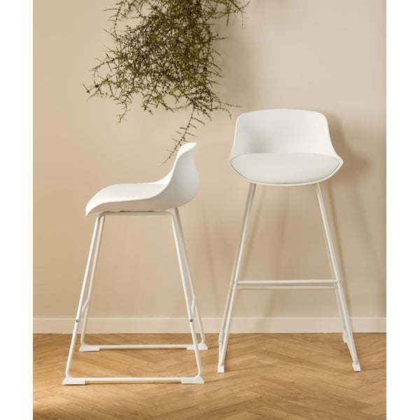 Balts bāra krēsls (sēdekļa augstums 66 cm) Tina – Actona-image-1