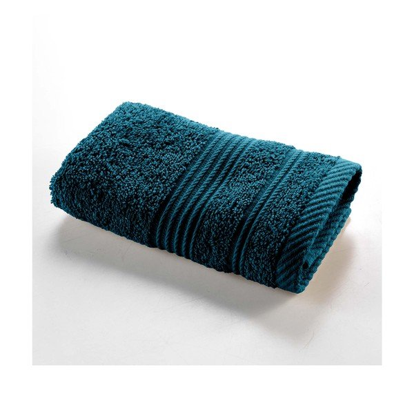 Tumši zils frotē kokvilnas dvielis 30x50 cm Tendresse – douceur d'intérieur