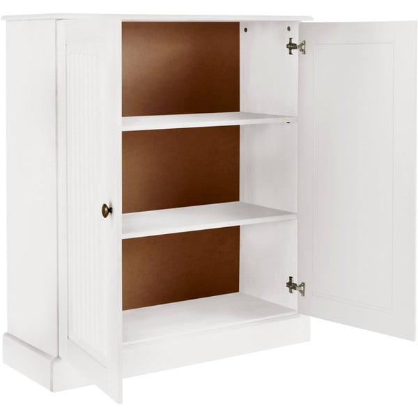 Balts priedes masīvkoka skapītis 100x34 cm Mille – Støraa-image-3