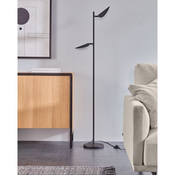 Melna LED stāvlampa (augstums 150 cm) Veleira – Kave Home-image-1