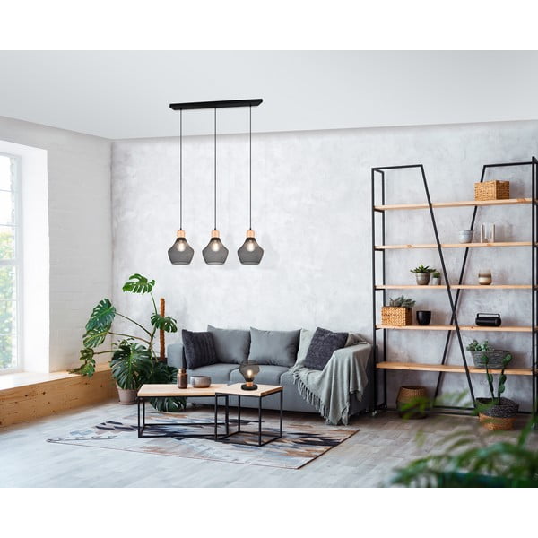 Melna galda lampa ar metāla abažūru (augstums 25 cm) Valeria – Reality-image-1