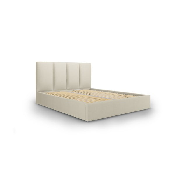 Bēša divguļamā gulta Mazzini Beds Juniper, 160 x 200 cm
