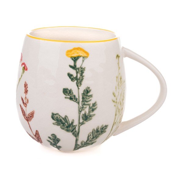 Balta porcelāna krūze 500 ml Flower Garden – Dakls