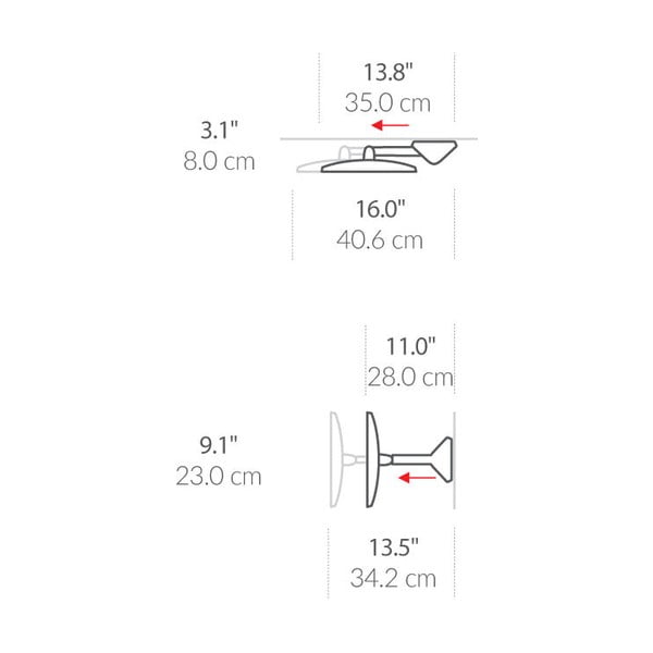 Sienas/kosmētikas spogulis ar gaismu/palielināmais (5x) ø 20 cm Sensor – simplehuman-image-1