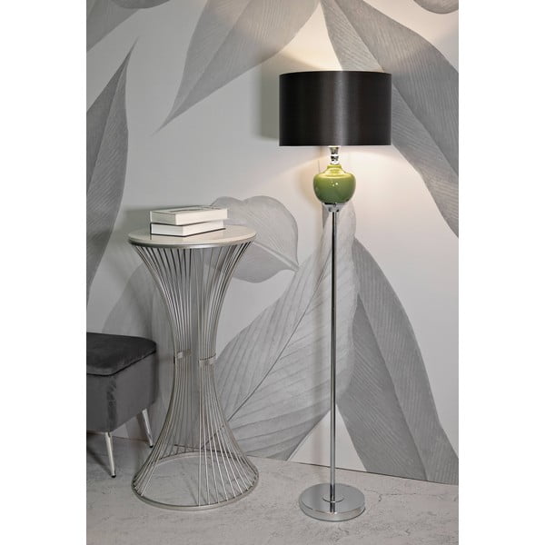 Zaļa/pelēka stāvlampa ar auduma abažūru (augstums 160 cm) Eva – Mauro Ferretti-image-1