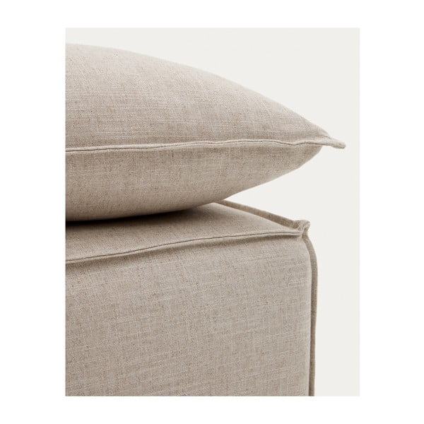 Bēšs lina kāju soliņš Anarela – Kave Home-image-1