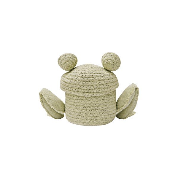 Zaļš tekstila bērnu rotaļlietu grozs ø 15x15 cm Mini Fred the Frog – Lorena Canals-image-4