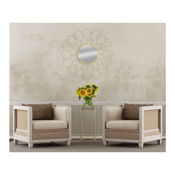 Sienas spogulis zelta krāsā Mauro Ferretti Girg, ⌀ 90 cm-image-3