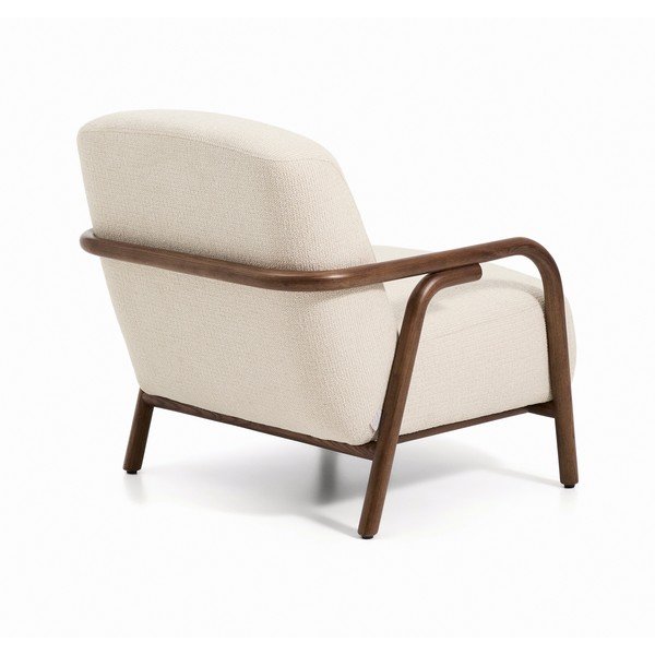 Bēšs atpūtas krēsls no šenila auduma Sylo – Kave Home-image-4