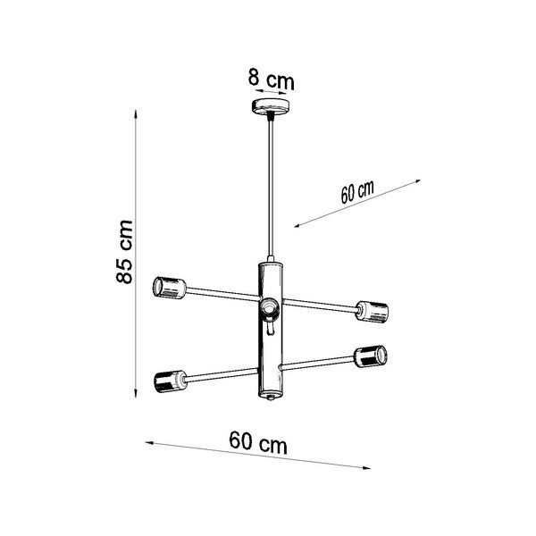 Melna griestu lampa Sollux Donato 6-image-3