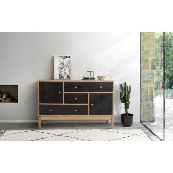 Melnā un brūnā kumode Woodman AbbeyWood-image-1