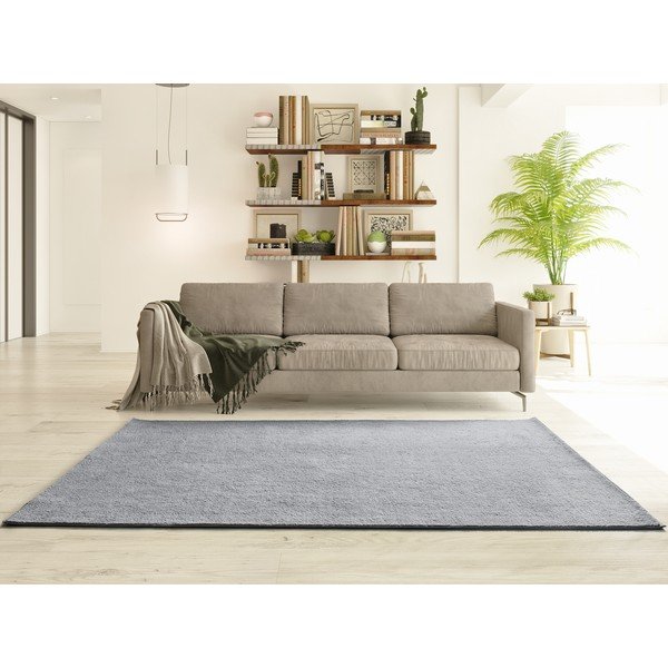 Pelēks mikrošķiedras paklājs 80x150 cm Coraline Liso – Universal-image-2