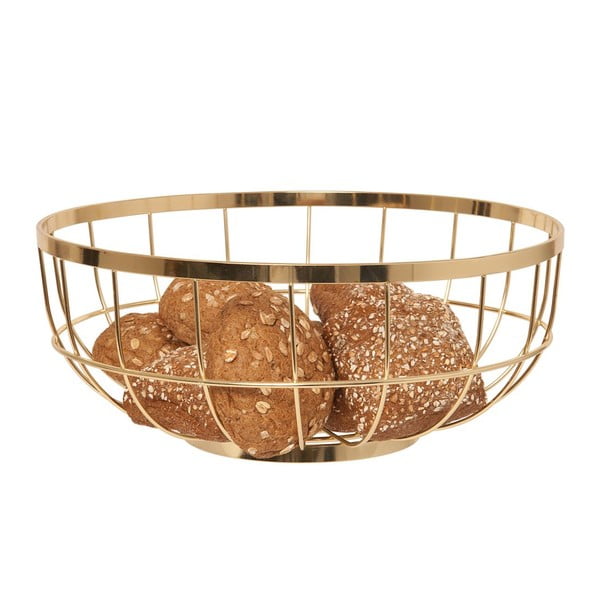 Augļu bļoda Present Time Open Grid Gold-image-3