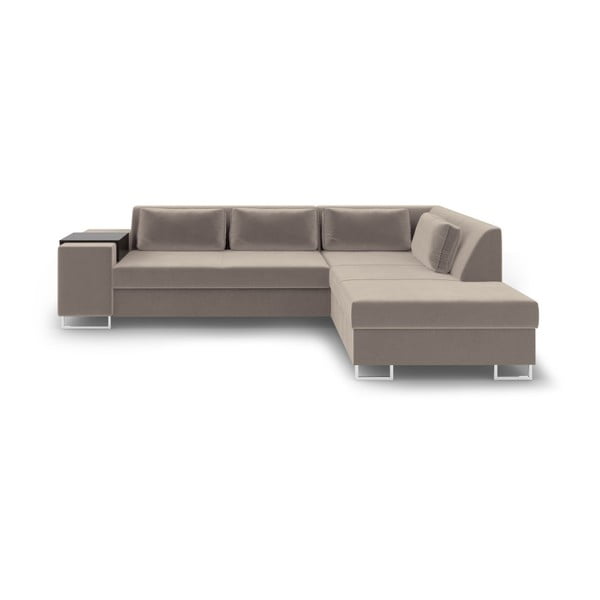 Bēšs dīvāns gulta Cosmopolitan Design San Antonio, labais stūris