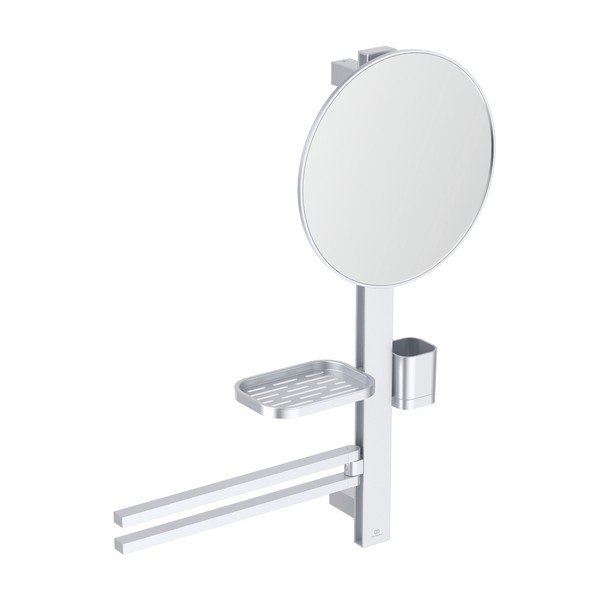 Sienas spogulis ar plauktu/ar pakaramo ø 33 cm ALU+ – Ideal Standard-image-2
