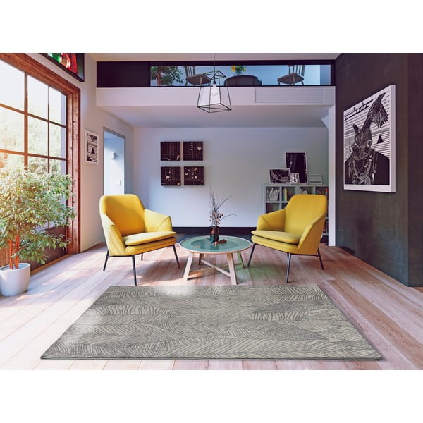 Pelēks paklājs 230x160 cm Hojas Gris Sunset – Universal-image-1