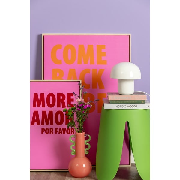 Balta galda lampa ar metāla abažūru (augstums 20 cm) Fat Mushroom – Leitmotiv-image-1