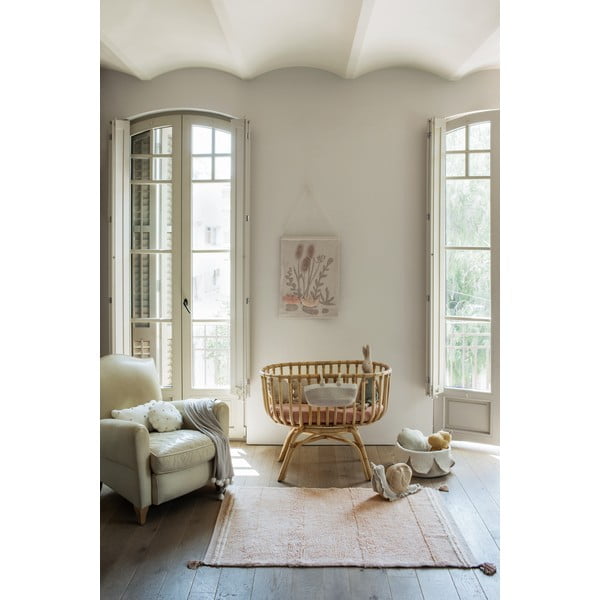 Gaiši rozā mazgājams/ar rokām darināts kokvilnas paklājs 90x130 cm Bloom Rose – Lorena Canals-image-3