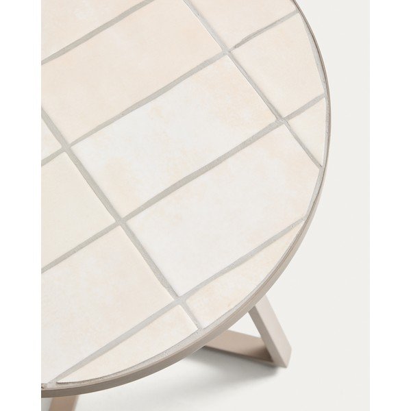 Apaļš dārza galdiņš ar keramikas virsmu ø 45 cm Tella – Kave Home-image-3