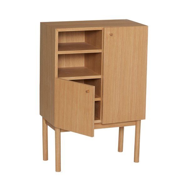 Dabīga toņa skapītis ar ozolkoka imitāciju 60x90x34 cm Nobby – Hübsch-image-4