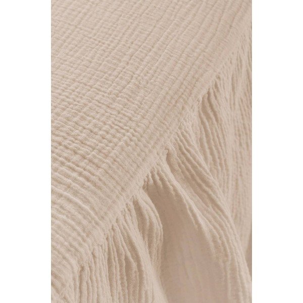 Bēšs muslīna gultas pārklājs 160x200 cm Amilia – Jotex