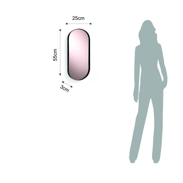 Ovāls sienas spogulis Tomasucci Afterlight, 25 x 55 cm-image-2