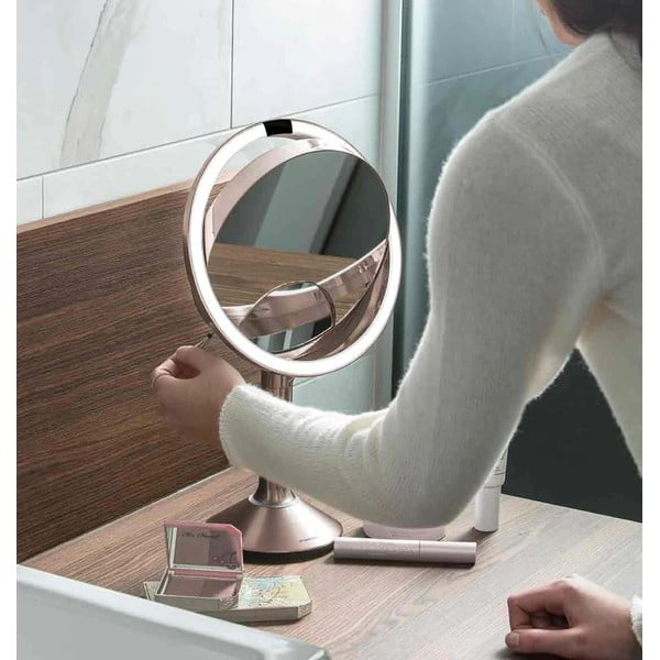 Kosmētikas spogulis ar gaismu/palielināmais (5x) ø 20 cm Sensor Trio – simplehuman-image-3