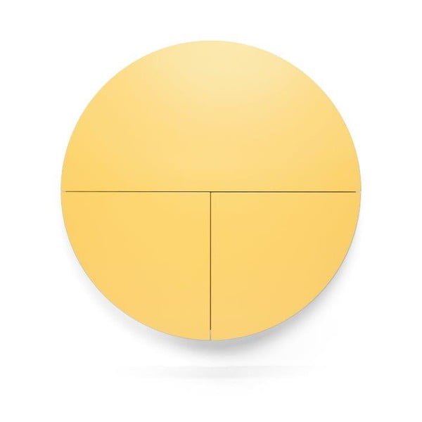 Dzeltens un balts daudzfunkcionāls sienas galds EMKO Pill