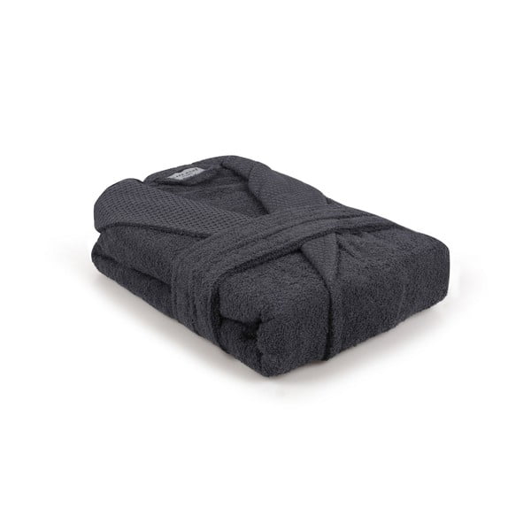 Antracīta pelēks kokvilnas halāts M izmērs Cappa – Foutastic-image-2