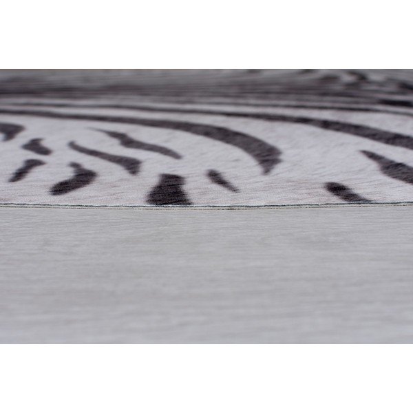 Balta/melna sintētiska kažokāda 195x155 cm – Flair Rugs-image-4