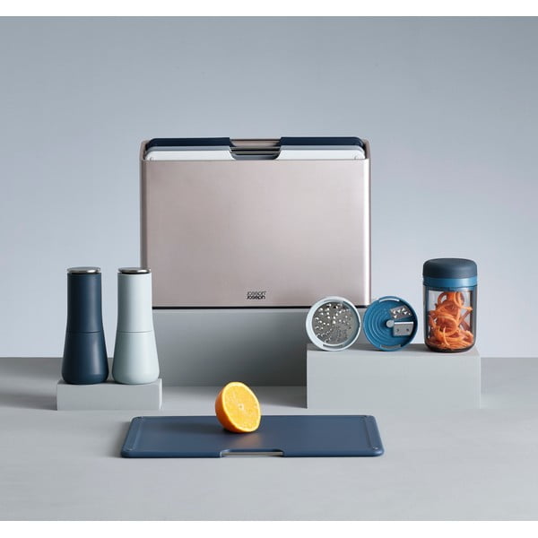 2 zilu sāls un piparu dzirnaviņu komplekts Joseph Joseph Milltop Sky-image-1