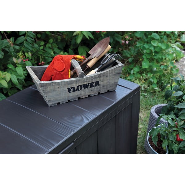 Tumši pelēka dārza uzglabāšanas kaste Sherwood – Keter-image-4