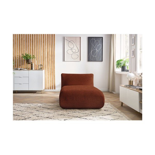 Oranžs velveta dīvāna modulis Lecomte – Bobochic Paris-image-4