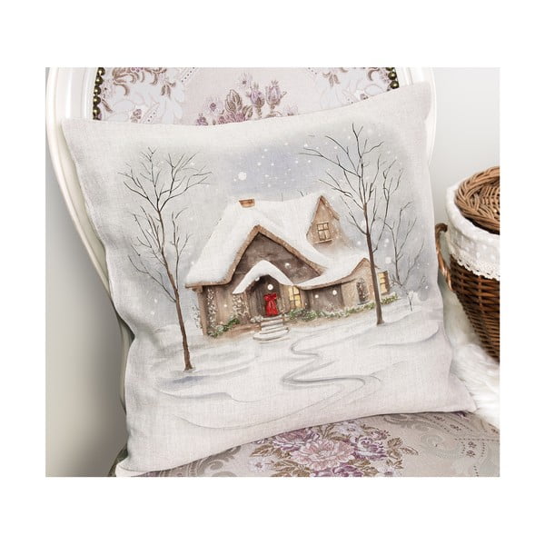 Spilvendrāna ar Ziemassvētku motīvu 43x43 cm – Mila Home-image-2