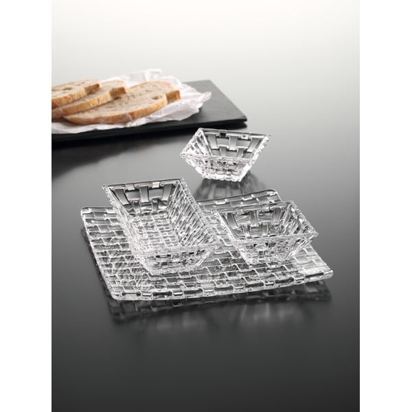 3 trauku komplekts un kristāla stikla paplāte Nachtmann Bossa Nova-image-2