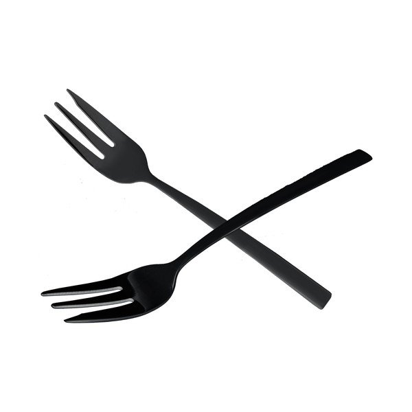 Melnas nerūsējošā tērauda deserta dakšas (2 gab.) Black – Orion-image-2