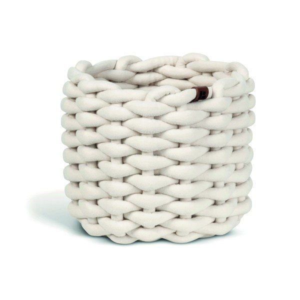 Tekstila uzglabāšanas grozs ø 21x17 cm Peach Skin Round S – Bigso