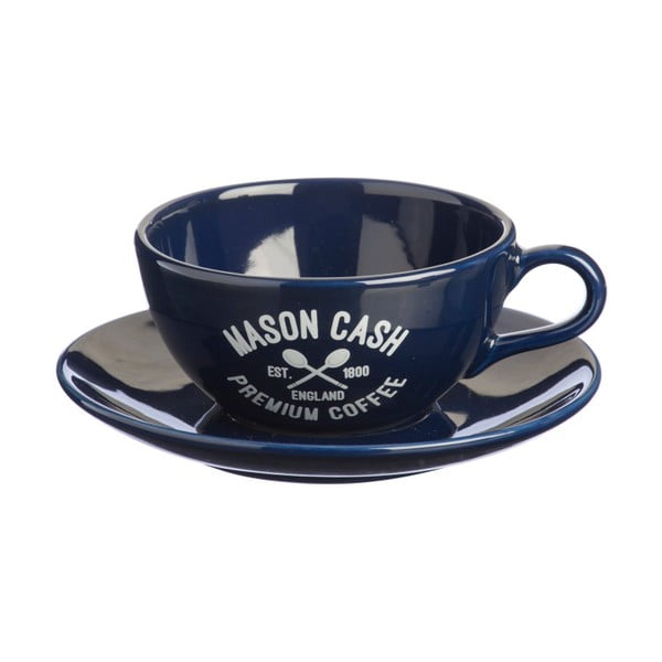Tumši zila krūze ar apakštasīti Mason Cash Varsity Cappuccino
