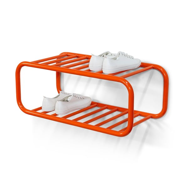Oranžs metāla piekarināms apavu plaukts 72x28x35 cm Retro – Spinder Design-image-3