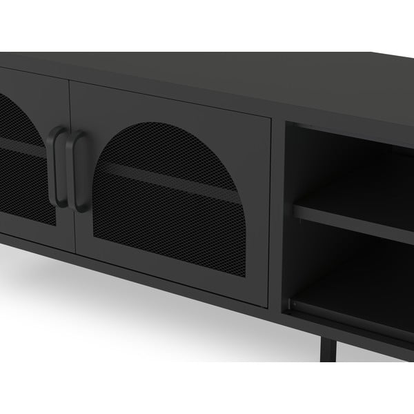 Melns TV galdiņš 160x50 cm Diora – Marckeric-image-4