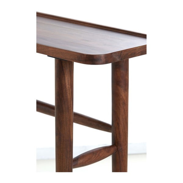 Brūns akācijas masīvkoka konsoles galds 30x120 cm Qiano – Light & Living-image-4